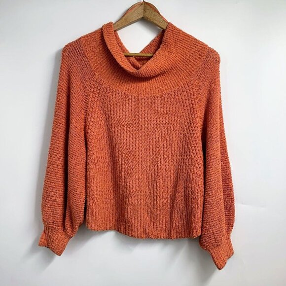 Free People Women's Edessa Off Shoulder Chunky Island Passage‎ Sweater SZ XS - Picture 1 of 13